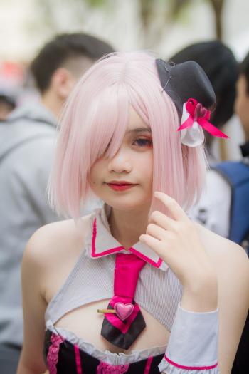 Close-Up Photo Of Woman With Pink Hair Close-Up Photo Of Woman With Pink Hair
