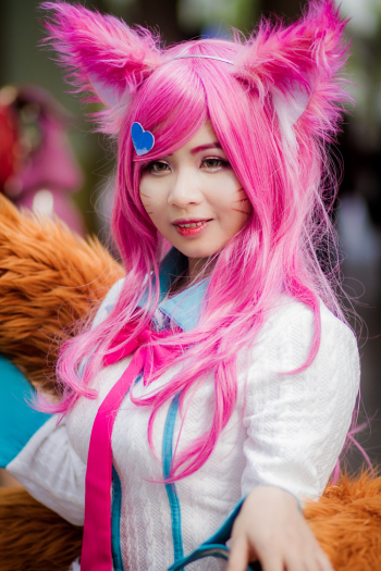Close-Up Photo Of Woman With Pink Hair Close-Up Photo Of Woman With Pink Hair