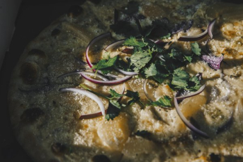 Close Up White Pizza Close Up White Pizza