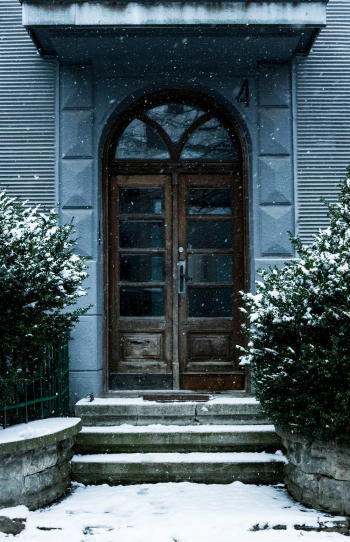 Closed Brown Wooden Door