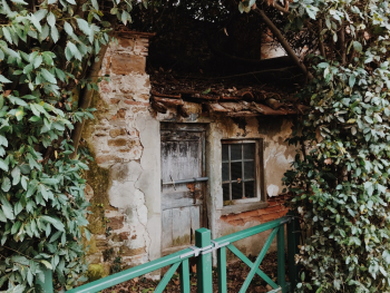 Closed Brown Wooden Door