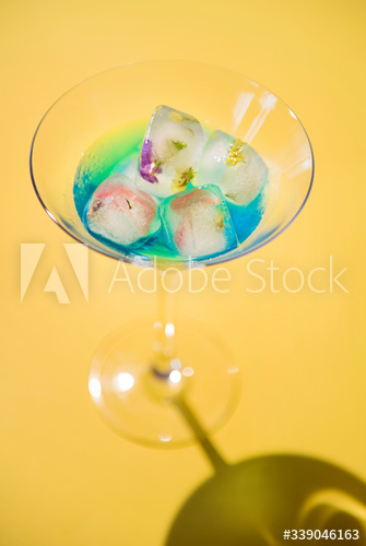 Closeup of decorated cocktail summer drink Closeup of decorated cocktail summer drink
