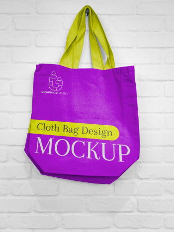 Cloth bag Design Mockup – GraphicsFamily