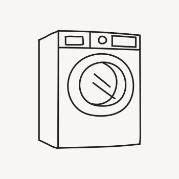 Clothes dryer doodle clipart, | Free Vector Illustration - rawpixel Clothes dryer doodle clipart, | Free Vector Illustration - rawpixel