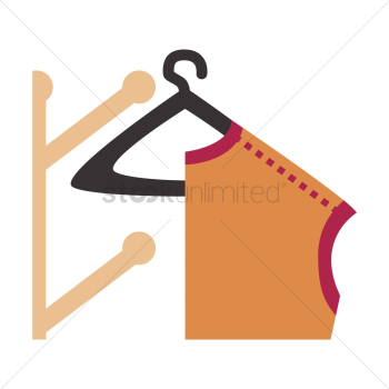 Clothes hanger with a piece of clothing Clothes hanger with a piece of clothing