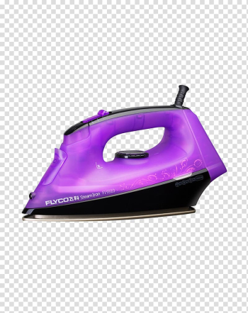 Clothes iron Ironing Clothing Humidifier Steam, Purple Iron transparent background PNG clipart