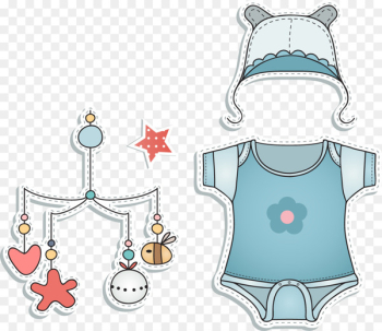 Clothing Infant Clip art - Baby clothes hangers PNG vector elements 