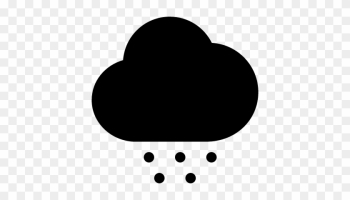 Cloud Black Storm Symbol Of Weather With Hail Dots - Cloud