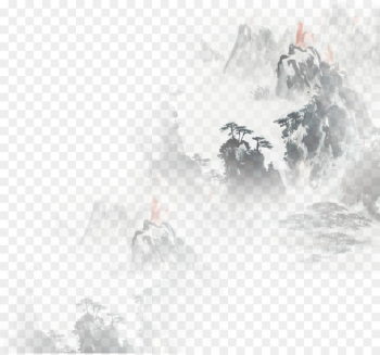 Cloud Chinoiserie Mountain - Painting effect of Chinese Feng mountain 