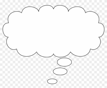 Cloud Clipart Black Background - Thinking Bubble Black Background