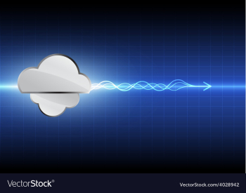 Cloud computing technology background vector image Cloud computing technology background vector image