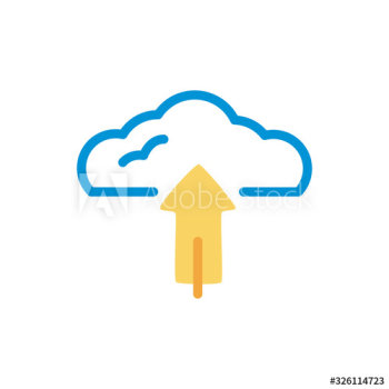 cloud computing with arrow upload lineal color style cloud computing with arrow upload lineal color style