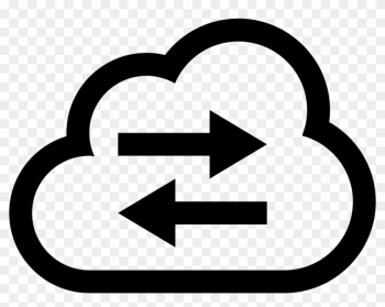 Cloud Connection Symbol With Two Arrows To Opposite - Connection Icon Free Cloud Connection Symbol With Two Arrows To Opposite - Connection Icon Free