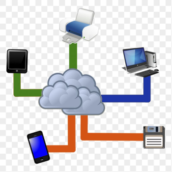 Cloud network system png sticker, | Free PNG - rawpixel