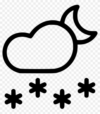 Cloud Snow Snowfall Night Moon Weather Svg Png Icon - Bandera De La Paz Cloud Snow Snowfall Night Moon Weather Svg Png Icon - Bandera De La Paz