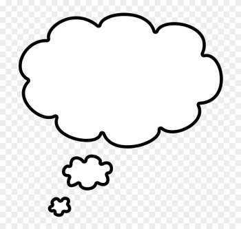 Cloud Template 11, - White Thought Bubble Transparent