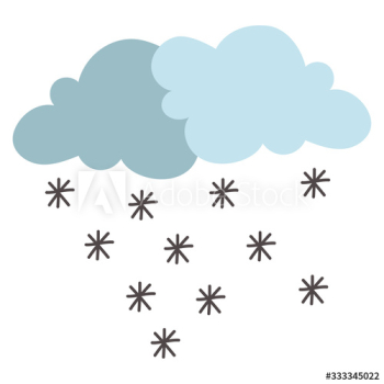 clouds with snowflakes storm doodle style icon clouds with snowflakes storm doodle style icon