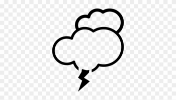Clouds With Storm Vector - Icon Clouds With Storm Vector - Icon