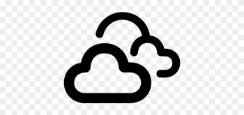 Cloudy Day Outline Vector - Cloud Cloudy Day Outline Vector - Cloud