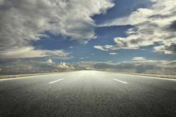 Cloudy road Cloudy road