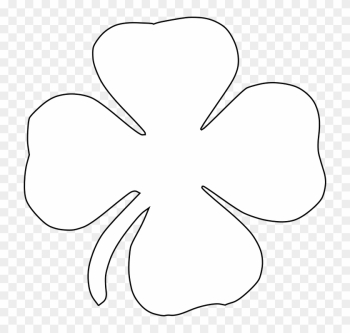 Clover Four-leaf Clover Luck Lucky Shamrock - White Four Leaf Clover Png