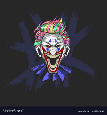 Clown for halloween poster banner and t shirt vector image Clown for halloween poster banner and t shirt vector image