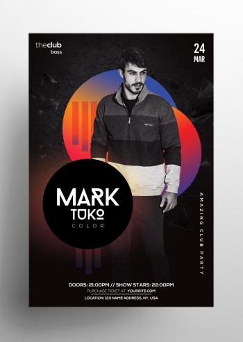 Club – Free Colorful Alternative PSD Flyer Template Club – Free Colorful Alternative PSD Flyer Template