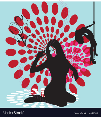 Club dancers vector image Club dancers vector image