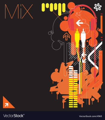 Club flyer graphics vector image Club flyer graphics vector image