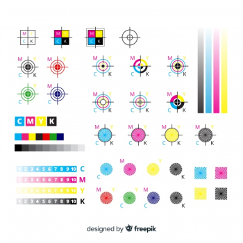 Cmyk calibration element collection Cmyk calibration element collection