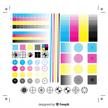 Cmyk calibration element collection Cmyk calibration element collection