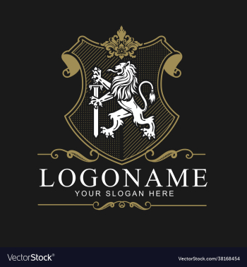 coat arms lion crest design