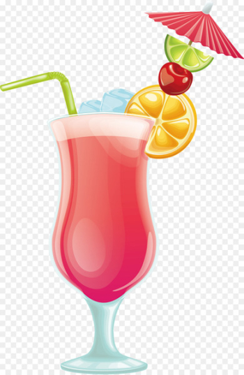 Cocktail Juice Drink - Pink drink vector Cocktail Juice Drink - Pink drink vector