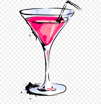 Cocktail Martini - Cartoon vector painted red cocktail Cocktail Martini - Cartoon vector painted red cocktail