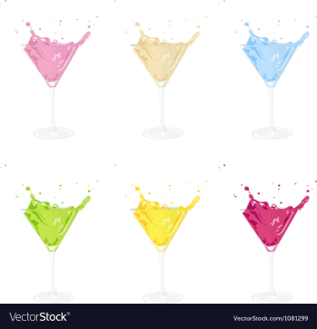 Cocktails set vector image Cocktails set vector image