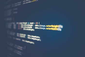 Code on a computer Code on a computer
