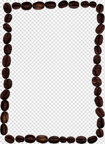 Coffee bean border frame, Iced coffee Cafe frame Coffee bean, Coffee beans transparent background PNG clipart