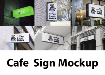 Coffee Break Sign Mockup