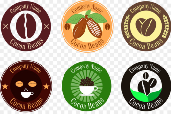 Coffee Cafe Cocoa bean Logo - Coffee sign Coffee Cafe Cocoa bean Logo - Coffee sign