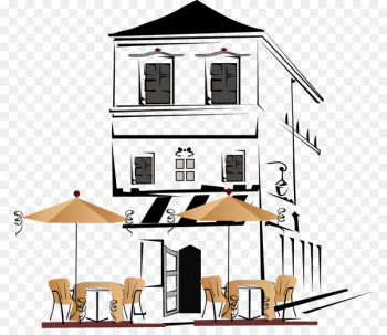 Coffee Cafe Restaurant Illustration - City Cafe Coffee Cafe Restaurant Illustration - City Cafe