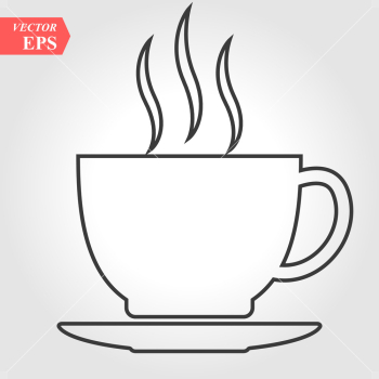 Coffee cup line icon, outline vector sign, linear pictogram ...