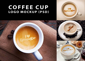 Coffee Cup Logo Mockup(PSD)