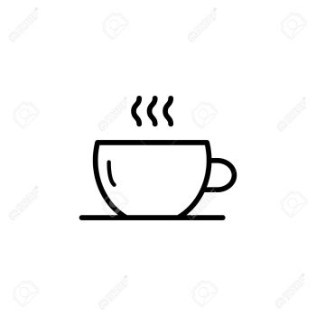 Coffee Cup Outline Icon. Royalty Free Cliparts, Vectors, And Stock ...