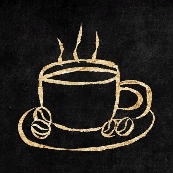 Coffee cup sticker, gold aesthetic | Free Vector Illustration - rawpixel Coffee cup sticker, gold aesthetic | Free Vector Illustration - rawpixel