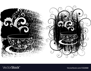Coffee cups vector image Coffee cups vector image