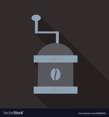 Coffee grinder isolated on background retro vector image Coffee grinder isolated on background retro vector image