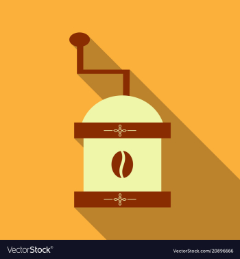 Coffee grinder isolated on background retro vector image Coffee grinder isolated on background retro vector image