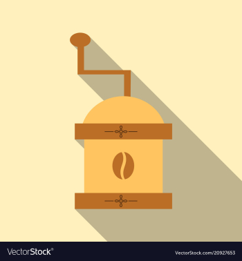 Coffee grinder isolated on background retro vector image Coffee grinder isolated on background retro vector image