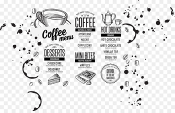 Coffee Hamburger Tea Cafe Menu - Vector Dining Menu Coffee Hamburger Tea Cafe Menu - Vector Dining Menu