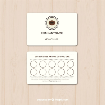 Coffee loyalty card template Coffee loyalty card template